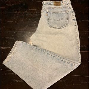 Vintage pioneer light wash pants (loose fit)